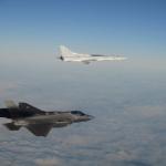 Dutch F-35 fighter jets flying through the sky