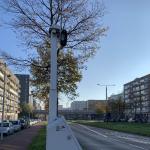 A mobile speed camera in Amsterdam