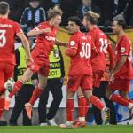 Twente's Sem Steijn celebrates with teammates after scoring the 0-1 goal during the UEFA Europa League soccer match between Malmo FF and FC Twente, in Malmo, Sweden 23 January 2025.
