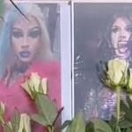 A memorial in Zaandam for Venezuelan refugee William Caseres, also known in the drag community as "Alyssa", who was found killed. 27 Jan. 2025