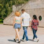 Young people walking.