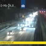 The icy A10-West road in Amsterdam on January 9, 2025.