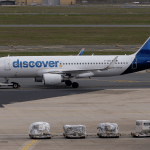 An Airbus A330 from Lufthansa subsidiary Discover Airlines on the ground at the Frankfurt Airport in Germany. 28 March 2024