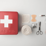 A first aid kit and its contents