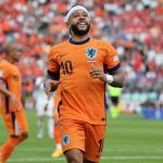 Memphis Depay playing for Oranje during the UEFA EURO 2024 group stage match Netherlands v Austria at Olympiastadion in Berlin, Germany, on June 25, 2024