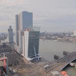 Looking over the Erasmus Bridge in Rotterdam on a mild winters day, 21 February 2025