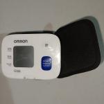 An Omron write blood pressure monitor for checking the blood pressure of the radial artery.