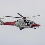 A UK HM Coastguard rescue helicopter 