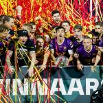 Go Ahead Eagles players celebrate winning the KNVB Beker, the Dutch Cup, with a thrilling victory over AZ Alkmaar at De Kuip in Rotterdam. 21 April 2025