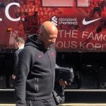 Arne Slot arriving at Craven Cottage prior to the Premier League match between Fulham and Liverpool on 6 April 2025