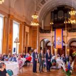 Rotterdam mayor Carola Schouten awarding royal ribbons during the lintjesregen the day before King's Day, 25 April 2025
