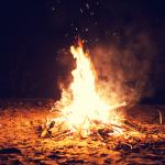 A campfire 