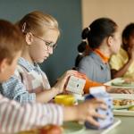 Children at a school canteen.