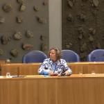 Asylum minister Marjolein Faber fielding questions on the asylum laws during the asylum and migration debate in the Tweede Kamer, May 28, 2025. 