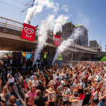 Crowds at the Op de Ring festival on the A10 highway for Amsterdam's 750th anniversary, 21 June 2025