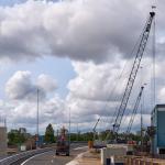 Road works on the connecting road from the A10 South to the A10 West in Amsterdam, 8 June 2025