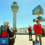 Trade union FNV and KLM ground crew protest for a decent collective barganing agreement at Schiphol Airport, 9 May 2025