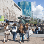 Women walking along the streets of Rotterdam