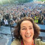 Amsterdam mayor Femke Halsema at Pride Budapest in Hungary, 28 June 2025