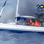 A Dutchman and a Frenchman allegedly set fire to their sailboat to hide cocaine when the Spanish authorities intercepted them off the coast of Tenerife, 7 July 2025