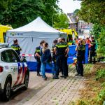 Emergency services at the fatal shooting of a 39-year-old woman on Bosweg in Gouda, 15 July 2025