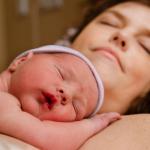 Mother with a newborn 