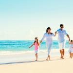 Family on the beach