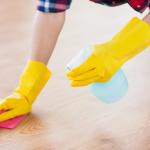 Cleaning the floor