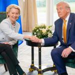 Meeting between Ursula von der Leyen, President of the EC, and Donald Trump, President of the United States, to discuss transatlantic trade relations. 27 July 2025