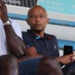 Dutch football trainer Jamory L. attends an APEA Akrotiri match shortly after taking over the club in Cyprus. 13 Aug. 2020