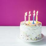 Birthday cake with candles