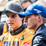 Oscar Piastri and Max Verstappen at the Dutch GP last year