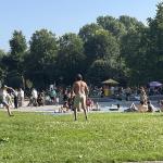 Amsterdammers enjoying a hot summer day in the Oosterpark, 11 August 2025