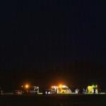 Emergency services at a fatal hot air balloon crash in De Hoeve, Friesland. 13 August 2025