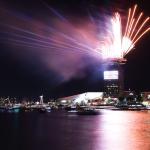 SAIL Amsterdam: Fireworks at the Amsterdam Tower ending the first day of the event, 20 August 2025