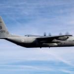 A Dutch C-130 Hercules military transport plane