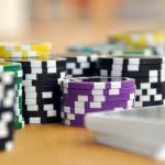A stack of casino chips