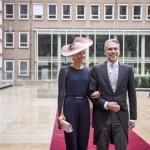 Demissionary Prime Minister Dick Schoof arrives at the Ministry of General Affairs with his partner, Loes Meurs, during Prinsjesdag in The Hague, September 16, 2025.
