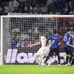 Marcus Thuram scores his second goal of the game to make it 0-2 for Internazionale against Ajax in the Johan Cruijff ArenA, September 17, 2025.