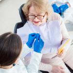 A woman at a dental appointment