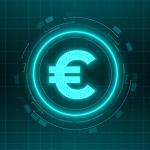 Artist's rendering of a digital euro