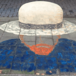 Street art portrait of Vincent van Gogh made by Sandrine Boulet.