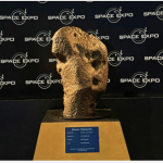 A rare 240-kilogram iron meteorite from Namibia sold for 1.7 million euros at an auction in Noordwijk.