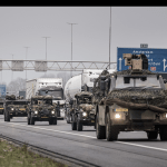 Archive photo of a Dutch military convoy