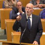 GroenLinks-PvdA leader Frans Timmermans clashing with PVV leader Geert Wilders during a parliamentary debate ostensibly about the national budget, but really about the upcoming elections. 17 September 2025