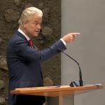 PVV leader Geert Wilders during a parliamentary debate ostensibly about the national budget, but really about the upcoming elections. 17 September 2025