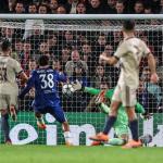 Marc Guiu of Chelsea scores to make it 1-0 during the UEFA Champions League Matchday 3 of 8 Chelsea vs Ajax at Stamford Bridge, London, United Kingdom, 22nd October 2025