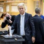 PVV leader Geert Wilders voting in the parliamentary election on 29 October 2025