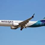 A Canadian WestJet Boeing 737 Max 8.