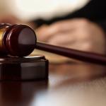 Close-up of a judge’s gavel